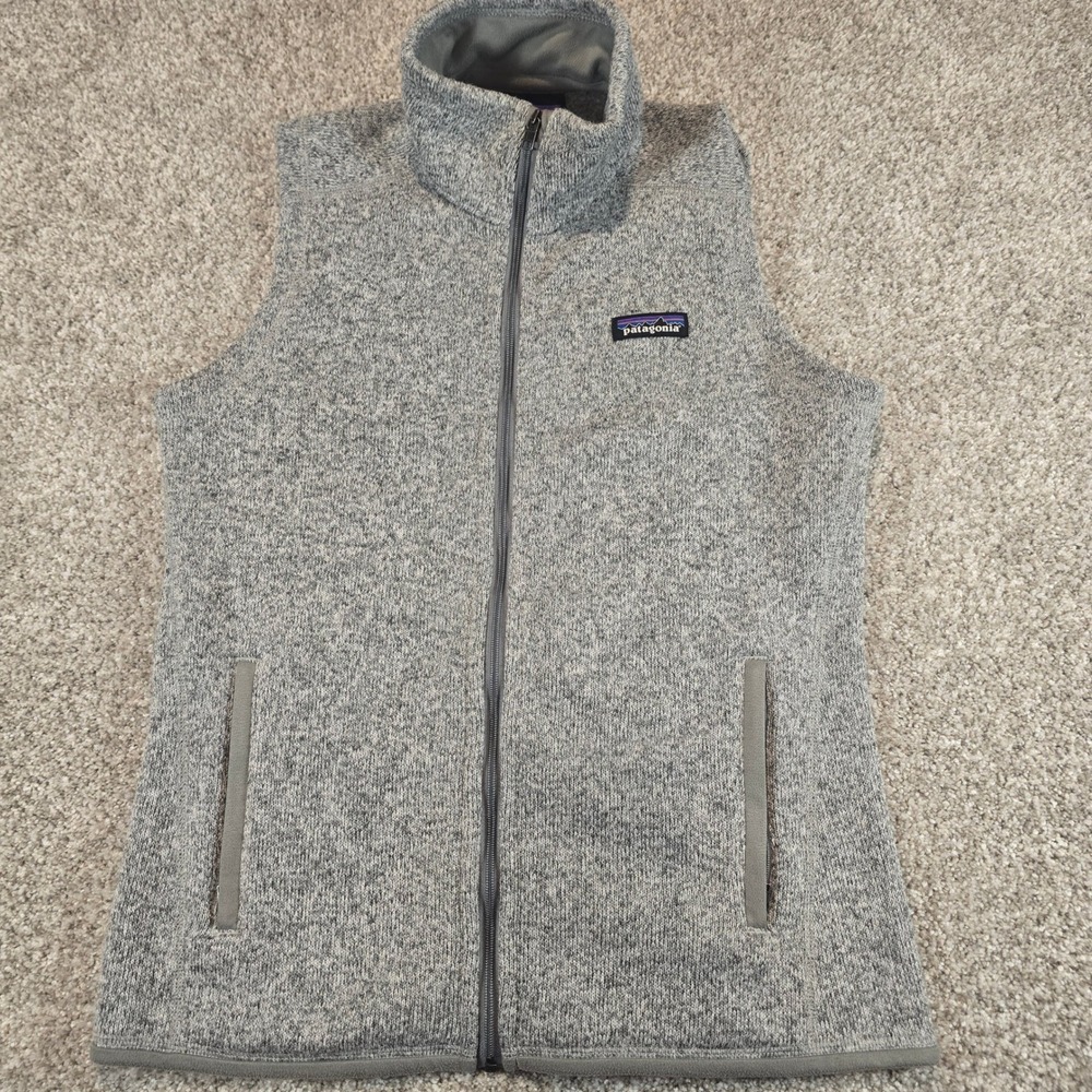 Patagonia Better Sweater Vest Womens Small Gray Full Zip Fleece Knit 25886